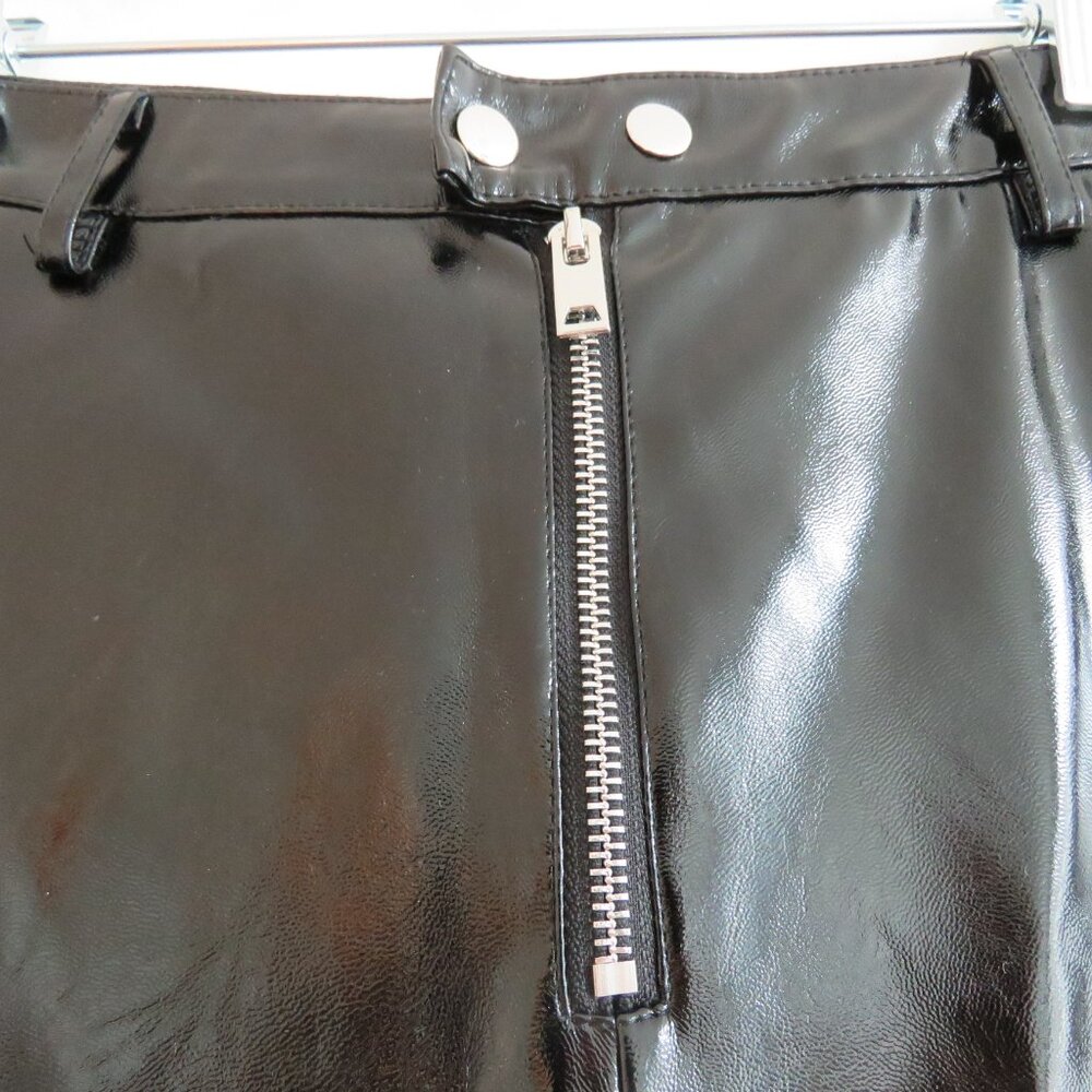 I.AM.GIA Nikole Black Faux Vegan Patent Leather Pants - Women's Size M NWT - Picture 8 of 16